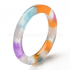 酢酸セルロース（樹脂）フィンガー指輪  プレーンバンドリング  カラフル  USサイズ6  内径：17mm&nbsp;RJEW-Z007-02G
