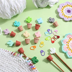 60Pcs Plastic Knitting Crochet Locking Stitch Markers Holder&nbsp;TOOL-SC0001-65