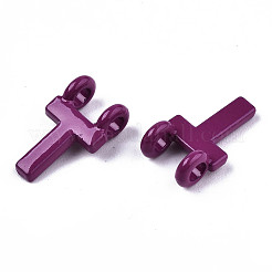 スプレー塗装合金2ループリンクペンダント  カドミウムフリー＆鉛フリー  文字L  文字.t  13.5x8x1.5mm  穴：2mm&nbsp;LS-X-PALLOY-T075-48T-RS