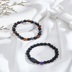 Natural Mixed Gemstone Stretch Bracelets&nbsp;BJEW-LP0001-25E
