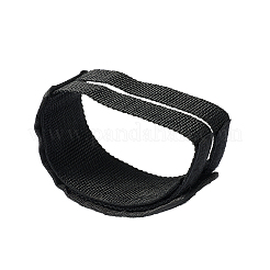 ナイロン布自転車ビームフットストラップ  マジックテープ  長方形  ブラック  46.5x5.3x0.55cm&nbsp;LS-AJEW-TAC0014-01