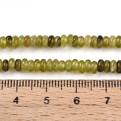 天然和田翡翠ビーズ連売り  ロンデル  4~4.5x2~2.5mm  穴：0.7mm  約151~152個/連  15.16~15.35''（38.5~39センチメートル）&nbsp;G-T140-80