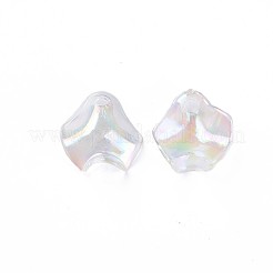 透明なアクリルパーツ  ABカラーメッキ  花びら  ミックスカラー  15.5x15x5mm  穴：2mm  約2200個/500g&nbsp;MACR-S373-106-C