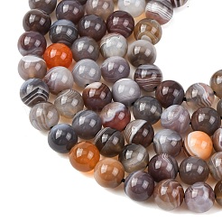 Natural Botswana Agate Beads Strands&nbsp;G-G453-A01-8mm