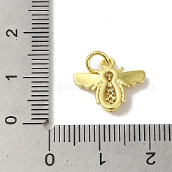 Real 18K Gold Plated Brass Pave Cubic Zirconia Pendants&nbsp;KK-M283-04C-01