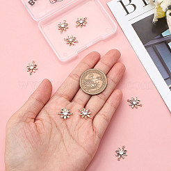 Brass Clear Cubic Zirconia Connector Charms&nbsp;KK-BBC0002-18