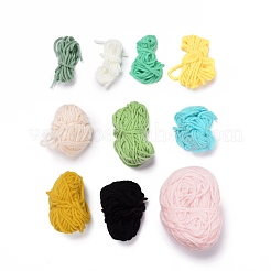 蜂パンチ刺繡用品キット  取扱説明書付き  刺繍生地と無垢材のフレーム  プラスチック針と10色の糸  ミックスカラー  16~262x1.3~352x2.5~19mm&nbsp;DIY-H155-12