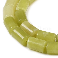 天然石レモンジェイド翡翠ビーズ連売り  コラム  12x8mm  穴：1.2mm  約33個/連  15.63''（39.7センチメートル）&nbsp;G-Q159-A01-01