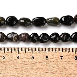 天然石トルマリンビーズ連売り  ナゲット  タンブルストーン  7.5~13.5x7~9.5x4~7mm  穴：0.6~0.8mm  約42~44個/連  15.47~15.55インチ（39.3~39.5cm）&nbsp;G-C268-A02-8x10mm