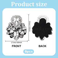 Glass Rhinestone Embroidery Sew on Ornament Accessories&nbsp;PATC-WH0021-070F