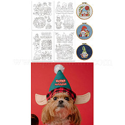 4 Sheets 11.6x8.2 Inch Stick and Stitch Embroidery Patterns&nbsp;DIY-WH0455-238