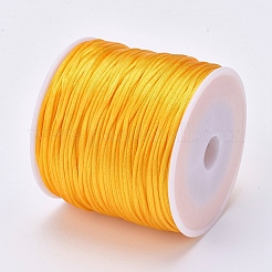 Round Nylon Satin Rattail Cord&nbsp;LS-NWIR-WH0009-15A-05
