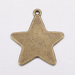 Tibetan Style Alloy Stamping Blank Tag Pendants&nbsp;LS-EA085Y-AB
