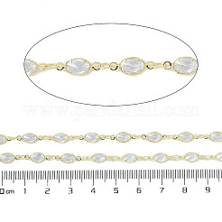 Rack Plating Brass Chains Micro Pave Cubic Zirconia&nbsp;AJEW-Q150-07G-05