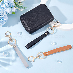 3 個 3 色の pu レザーキーホルダー  合金カニカン付き  ミックスカラー  17cm  1pc /カラー&nbsp;KEYC-GO0001-01