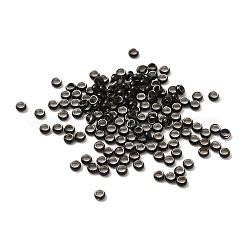 201ステンレススチールスペーサービーズ  ロンデル  ガンメタ色  2x1mm  穴：1mm&nbsp;LS-STAS-D448-028B