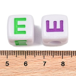 Opaque Acrylic Enamel European Beads&nbsp;AC-ACBA1794-04E