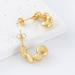 304 Stainless Steel C-Shaped Earrings for Women&nbsp;ZI4209