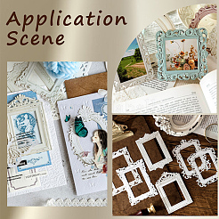 4 Sets 4 Style Retro Embossed Frame Scrapbooking Paper Pads&nbsp;DIY-CP0012-61