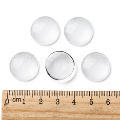 クリアガラスカボション  カメオ写真ペンダントジュエリー作成のためのクリアドームカボション  透明  17.5~18x5mm&nbsp;GGLA-R026-18mm