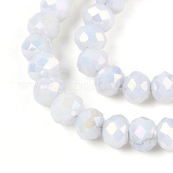 Anti-Tarnish Electroplate Rondelle Glass Beads Strands&nbsp;X-EGLA-T021-4mm-17-01