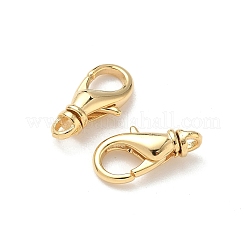 真鍮カニカン  鉛フリー＆カドミウムフリー  24KGP本金メッキ  16.5x8x4.5mm  穴：1.8mm&nbsp;KK-F845-13G-01