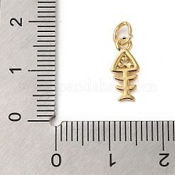 Rack Plating Brass Micro Pave Cubic Zirconia Charms&nbsp;KK-P279-08G