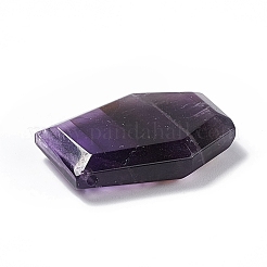 天然石アメジストペンダント  ポリゴンのチャーム  21~26x16~19x6mm  穴：1mm&nbsp;G-C002-01G
