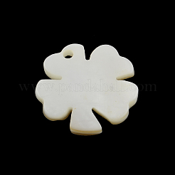 クローバー淡水シェルペンダント  21x20~21x2~3mm  穴：2mm&nbsp;SHEL-F001-18