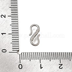 304ステンレススチールSフック留め具  ダブルスナップフック  ステンレス鋼色  12x5.5x1.5mm&nbsp;SA-CBACB61-07P