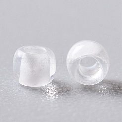 TOHOラウンドシードビーズ  日本製シードビーズ  （981f）白い裏地のクリスタルマット  11/0  2.2mm  穴：0.8mm  約135000個/ポンド&nbsp;SEED-TR11-0981F