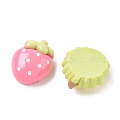 オペーク樹脂カボション  フルーツ  ミックスカラー  19~28x13~24.5x10~11mm&nbsp;RESI-F072-03