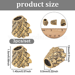3Pcs Brass European Beads&nbsp;KK-NB0003-82B