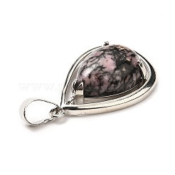 Natural Rhodonite Pendants&nbsp;G-B033-04P-16