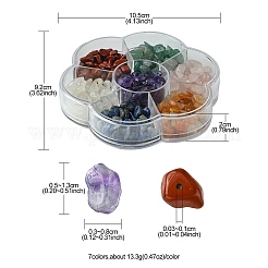93.1G 7 Styles Natural Mixed Gemstone Chip Beads&nbsp;G-FS0005-79