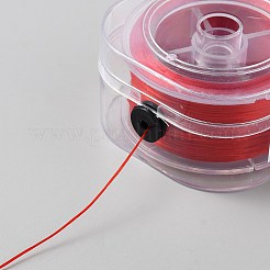 90mの平らな弾性クリスタルストリング  レッド  0.8mm  約98.43ヤード（90m）/ pc&nbsp;EW-WH0025-001J
