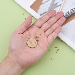 イオンプレーティング（IP）304ステンレススチールスペーサービーズ  ラウンド  18KGP本金メッキ  3x2mm  穴：1.6mm&nbsp;STAS-L222-42A-G