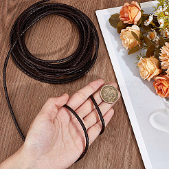 5M Braided Leather Cord with Core&nbsp;WL-BBC0001-01A-01