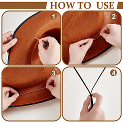 4Pcs 2 Styles Suede Fiber Cord Hat Chin Strap&nbsp;HJEW-NB00309