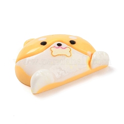 Cute Dog Eat Bone Opaque Resin Decoden Cabochons&nbsp;CRES-Q220-04A-03