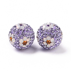 Polymer Clay Rhinestone Beads&nbsp;RB-L029-03J