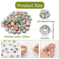 120Pcs Resin European Beads&nbsp;RPDL-SP0001-01