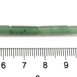 天然石グリーンアベンチュリンビーズ連売り  コラム  13~14x4~4.5mm  穴：1.2mm  約14個/連  7.48''（19センチメートル）&nbsp;G-U010-A03-01