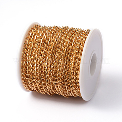 Ion Plating(IP) 304 Stainless Steel Twisted Chain Curb Chains&nbsp;CHS-L014-01G