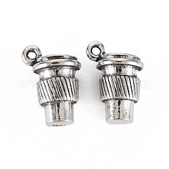 合金のチベット風チャーム  カドミウムフリー＆鉛フリー  カップ  アンティークシルバー  17x13x10mm  穴：1.5mm&nbsp;PALLOY-T075-152AS-RS