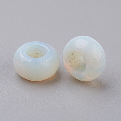 オパライトヨーロッパビーズ  大穴ビーズ  ロンデル  12x6mm  穴：5mm&nbsp;G-G740-12x6mm-20