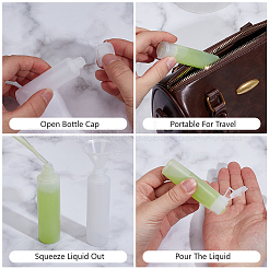 PEプラスチック製旅行用詰め替えボトル10個  キャップ付き  コラム  プラスチックスポイト2個と漏斗2個付き  透明  2.35x2.1x8.2cm  容量：18ml（0.61fl.oz）&nbsp;MRMJ-GF0001-67
