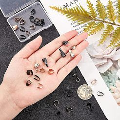 PVD 真空メッキ 304 ステンレススチール スナップオン ベイル  ミックスカラー  11x8x7mm  インナー：10x7mm  32個/箱&nbsp;STAS-UN0018-06
