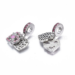 Rack Plating Alloy Enamel European Dangle Charms&nbsp;MPDL-N039-215