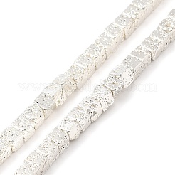 天然溶岩岩ビーズ連売り  キューブ  ミックスカラー  4~5x4~5x4~5mm  穴：1mm  約90~95個/連  15.5~16インチ&nbsp;G-E602-03